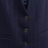 Tailleur 3 pezzi gessato AD00749 BLU MARICLA 