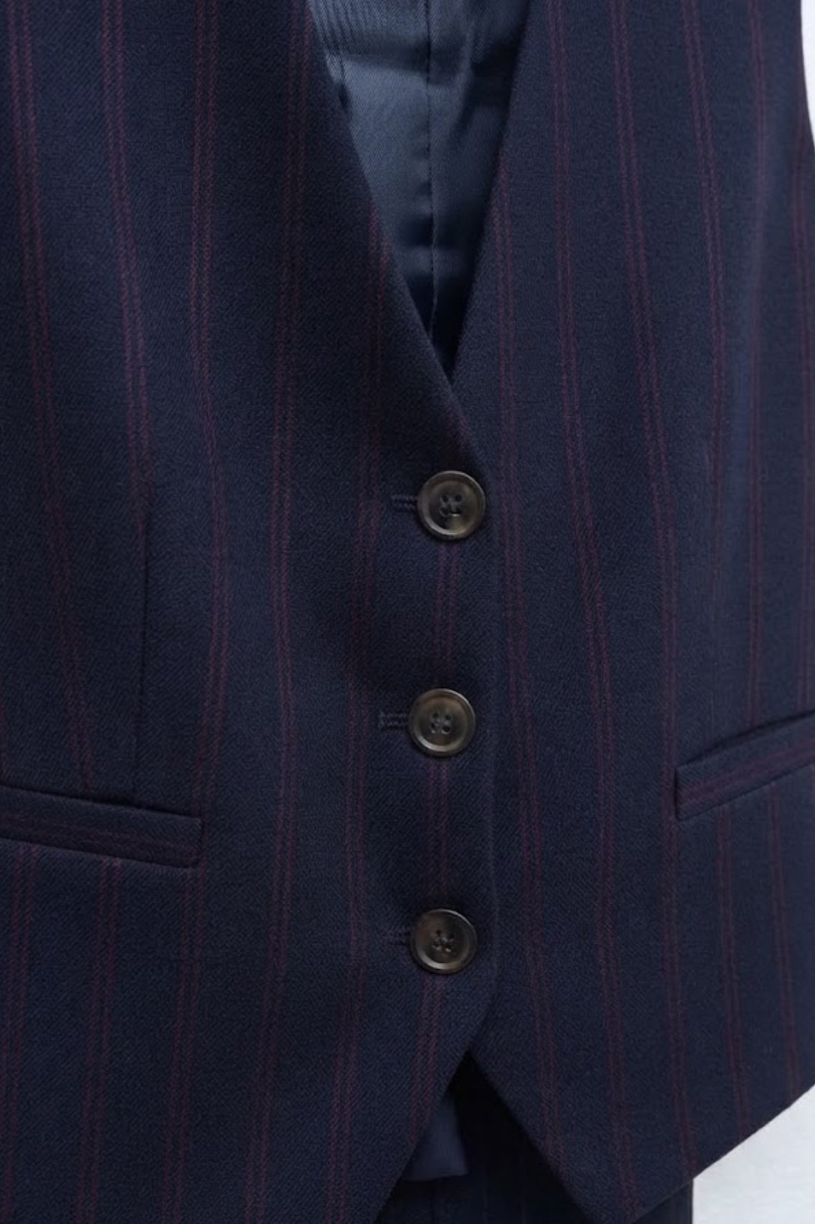 Tailleur 3 pezzi gessato AD00749 BLU MARICLA 