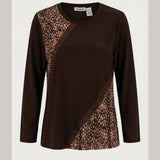 maglia pois con paiette CB03665 MORO MARICLA 