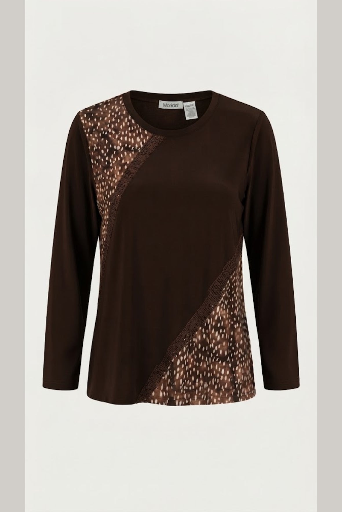 maglia pois con paiette CB03665 MORO MARICLA 