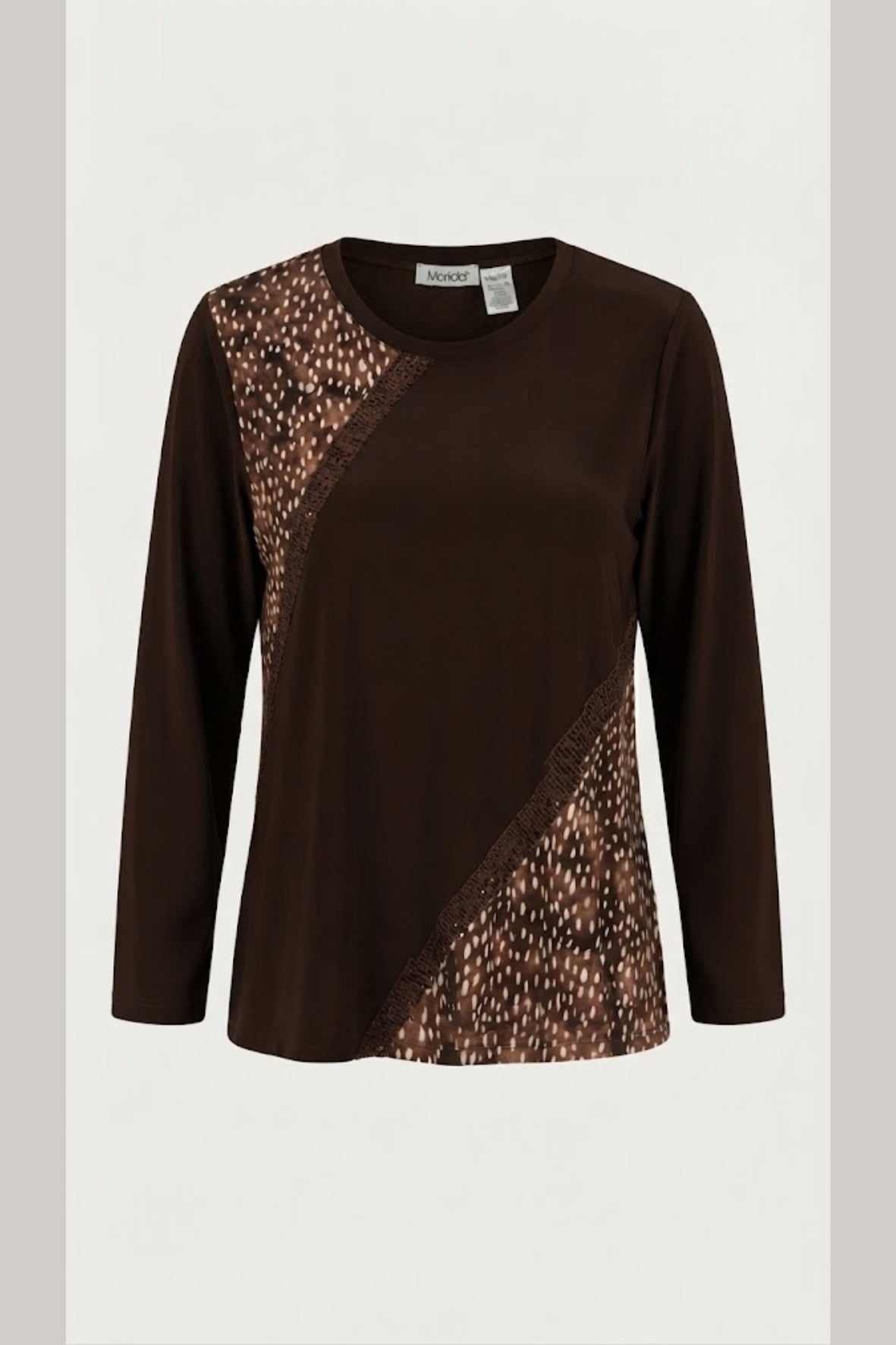 maglia pois con paiette CB03665 MORO MARICLA 