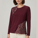 maglia pois con paiette CB03665 VINO MARICLA 