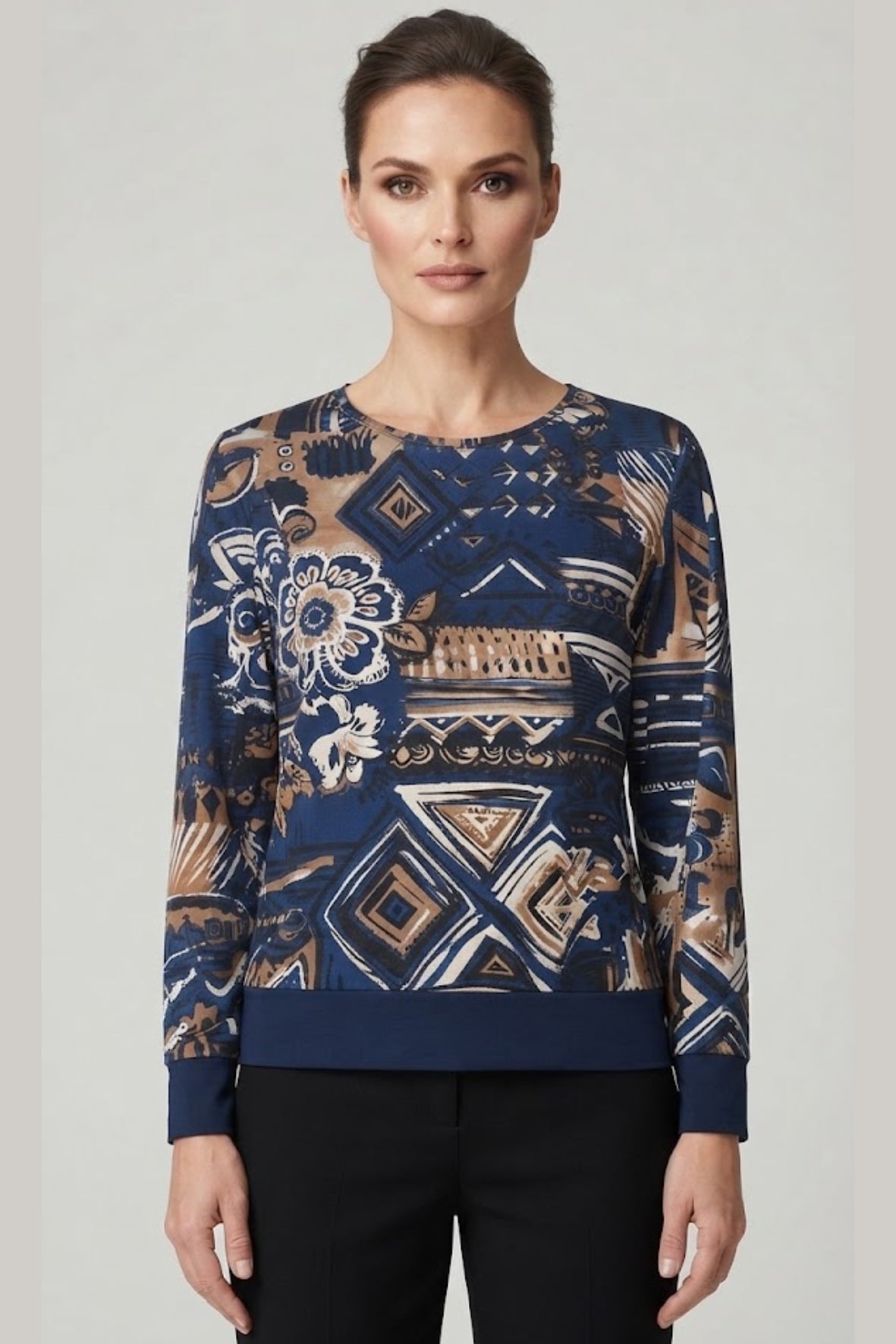 maglia fantasia CB03677 BLU MARICLA 