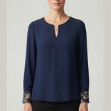maglia manica fantasia CB03747 BLU MARICLA 