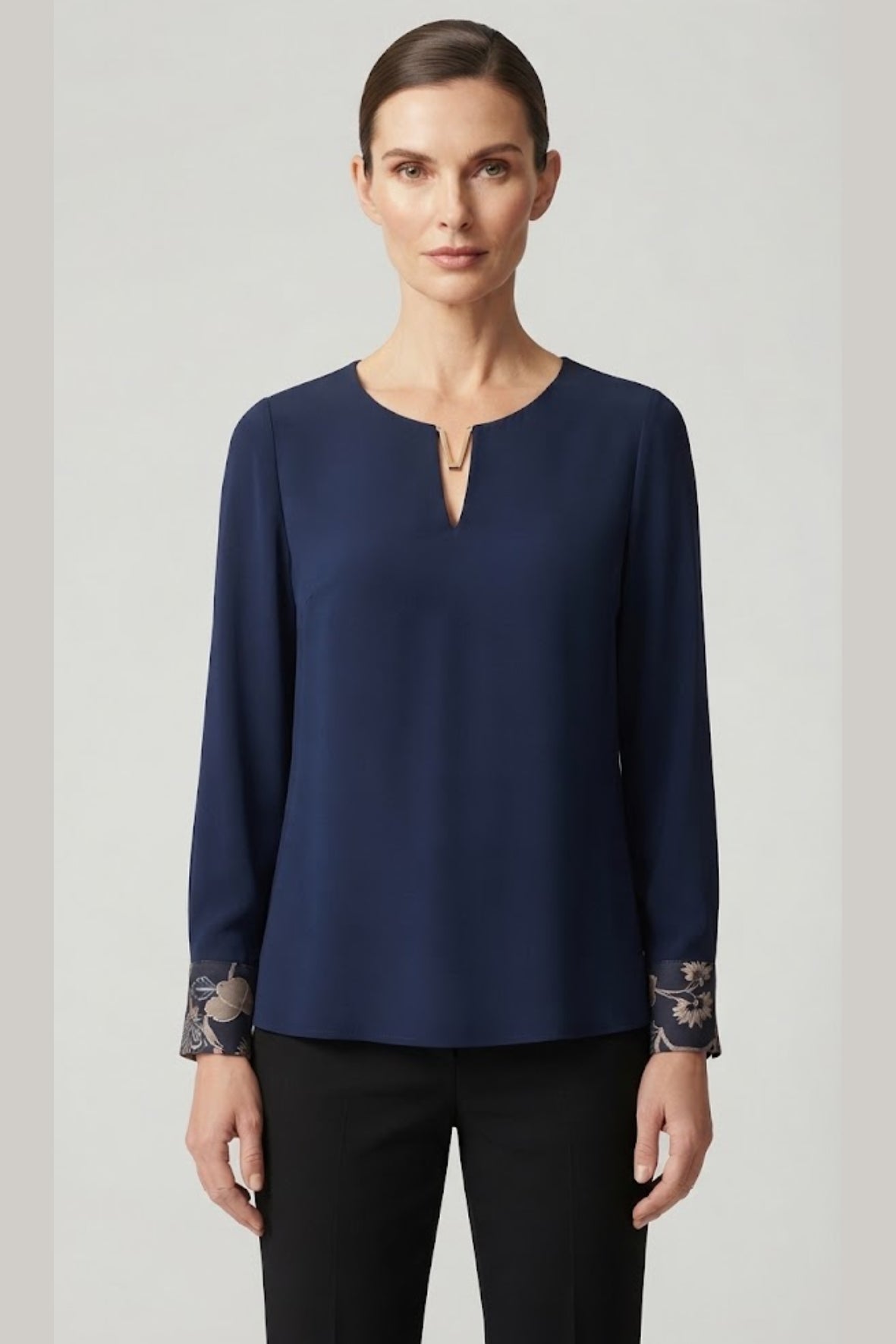 maglia manica fantasia CB03747 BLU MARICLA 