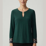 maglia manica fantasia CB03747 VERDE MARICLA 