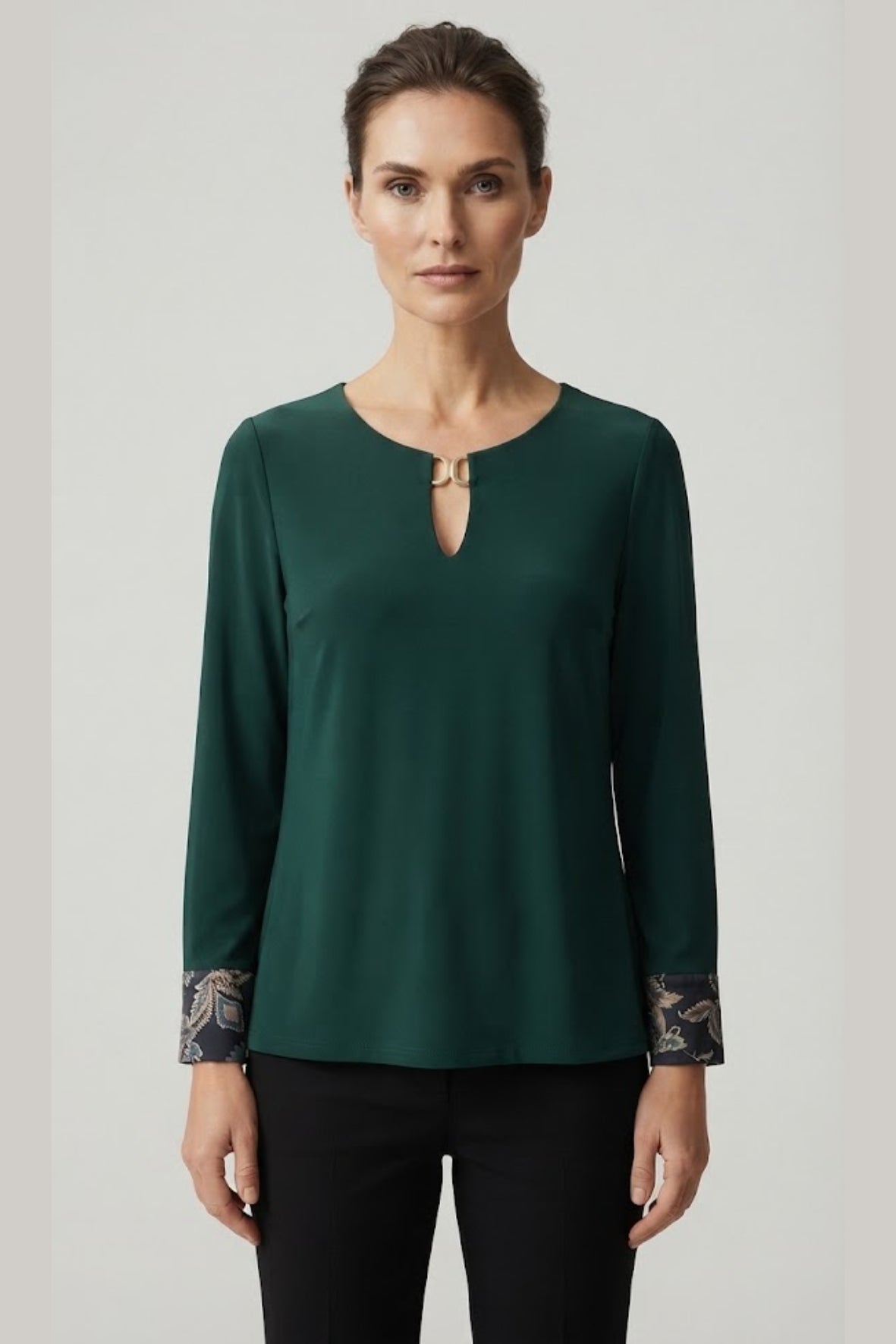 maglia manica fantasia CB03747 VERDE MARICLA 