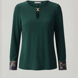 maglia manica fantasia CB03747 VERDE MARICLA 