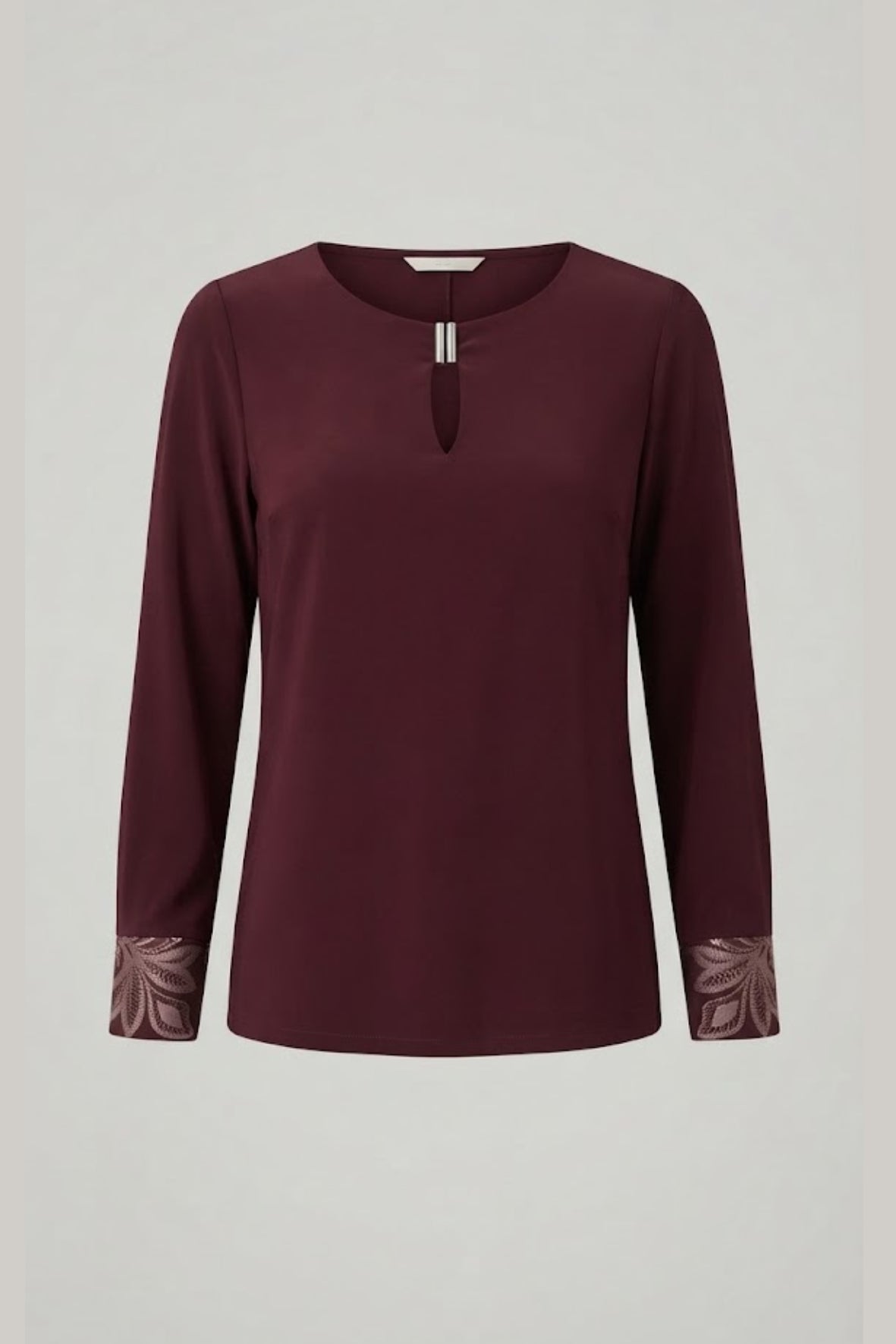 maglia manica fantasia CB03747 VINO MARICLA 