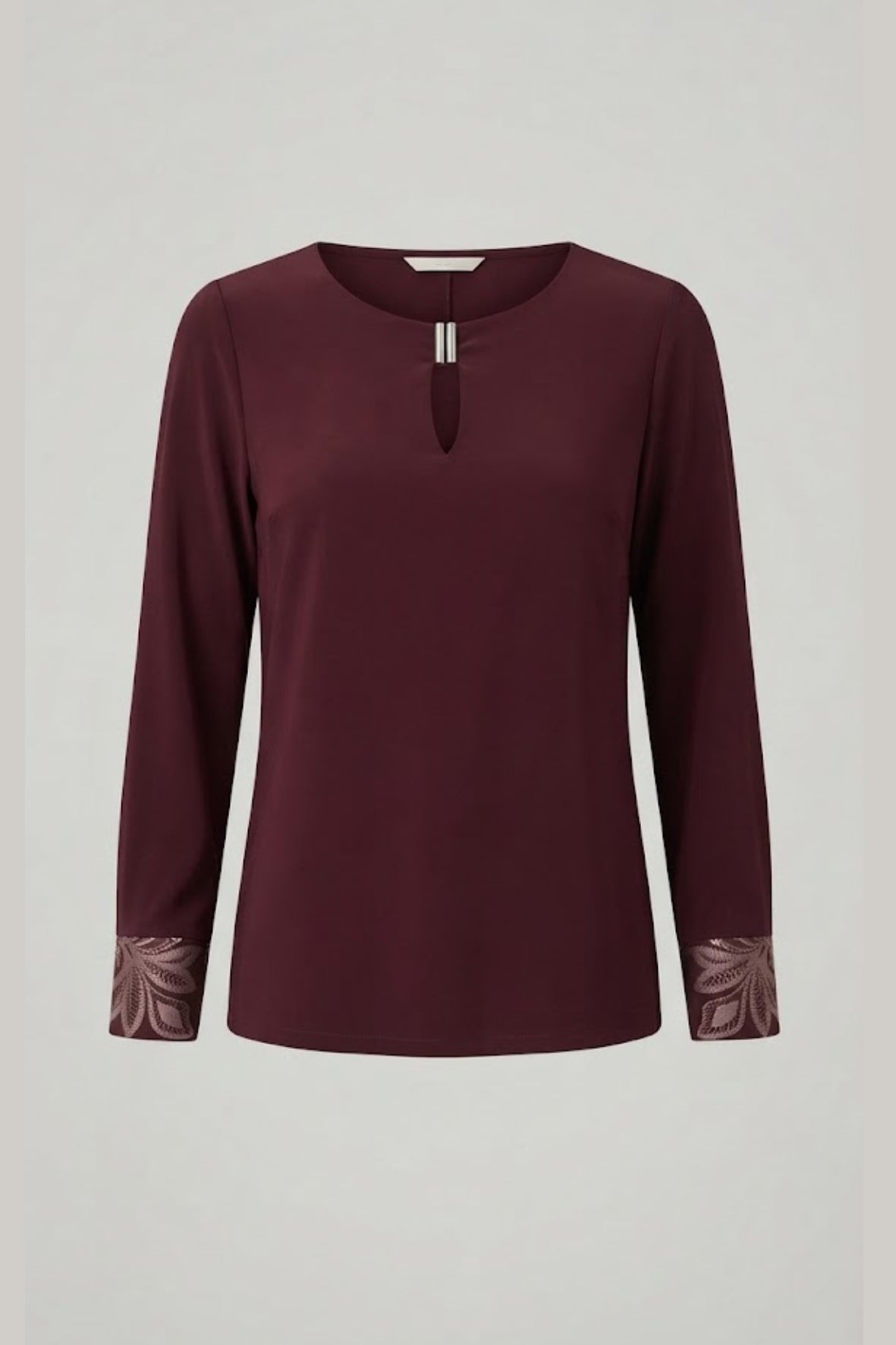 maglia manica fantasia CB03747 VINO MARICLA 