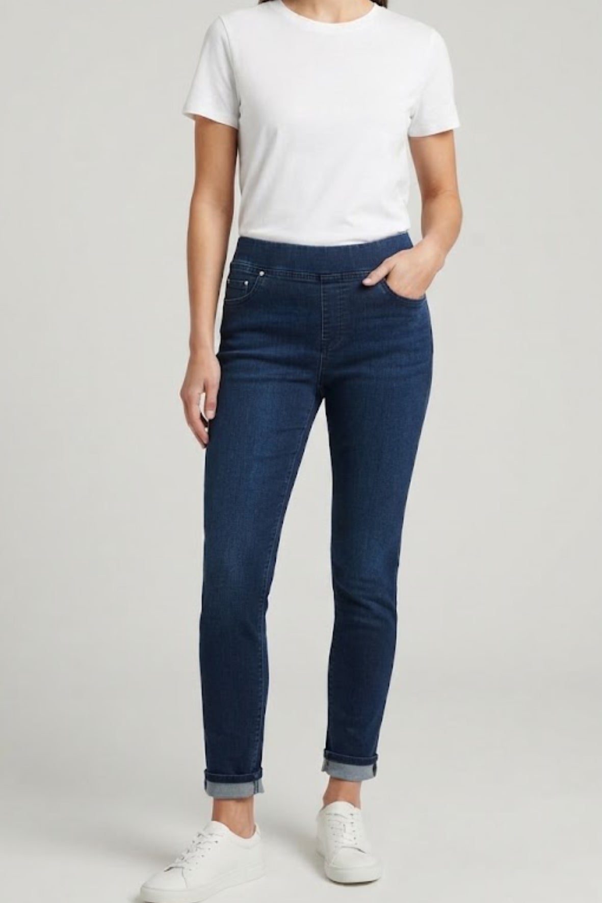 pantalone jeans con friso strass CF70418 BLU MARICLA 