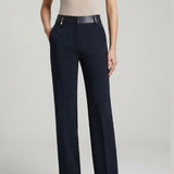 pantalone con bustinio ecopelle CF70422 NERO MARICLA 