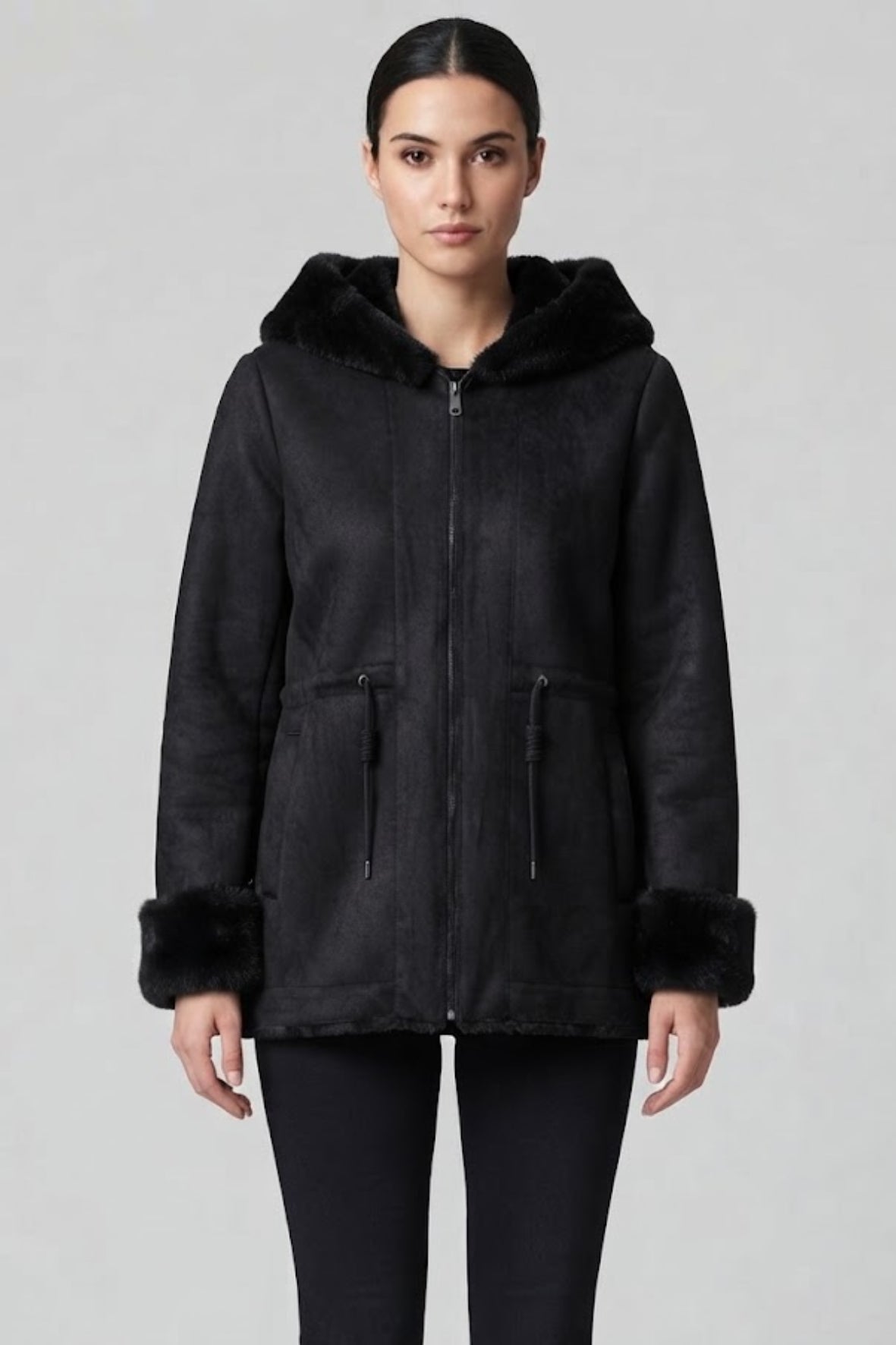 montone parka DB11459 NERO MARICLA 