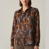 camicia fantasia DS1553 MORO MARICLA 
