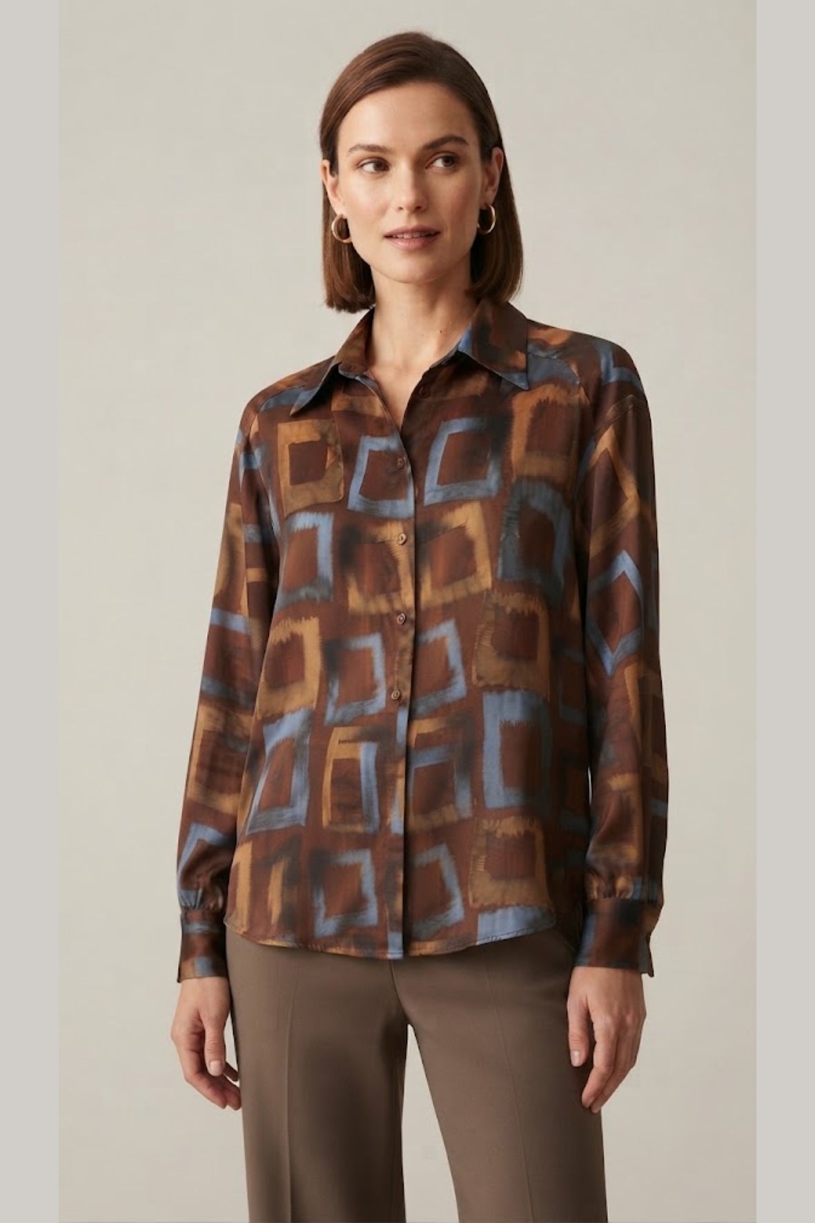 camicia fantasia DS1553 MORO MARICLA 