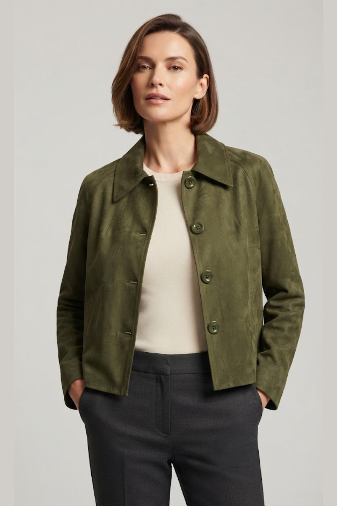 Giacca camicia<BR/> FFAZELIA VERDE MARICLA 