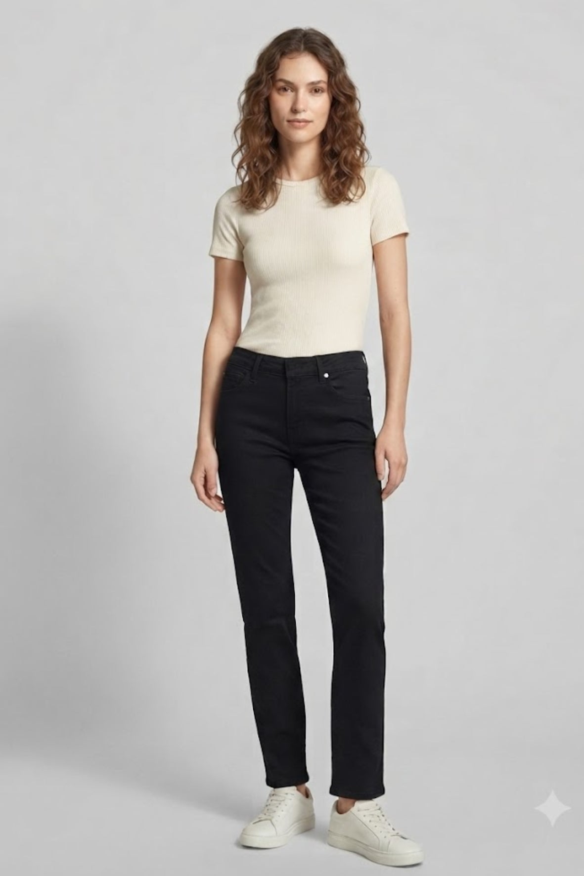 Pantalone jeans colorato regolare GH5175 NERO MARICLA 
