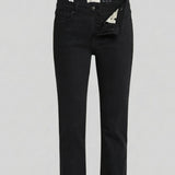Pantalone jeans colorato regolare GH5175 NERO MARICLA 