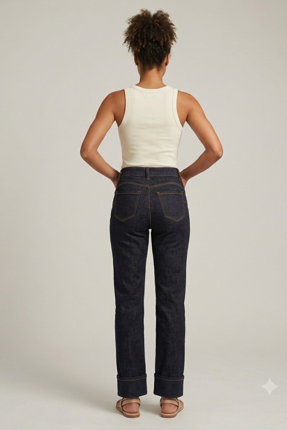 Pantalone jeans con il piegone GH5916 NERO MARICLA 