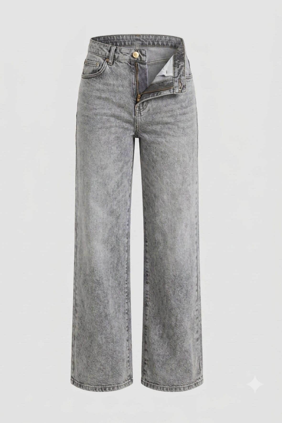 Pantalone jeans wide leg gamba larga GH6185 GRIGIO MARICLA 