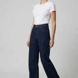Pantalone jeans palazzo wide leg GH6395 BLU MARICLA 