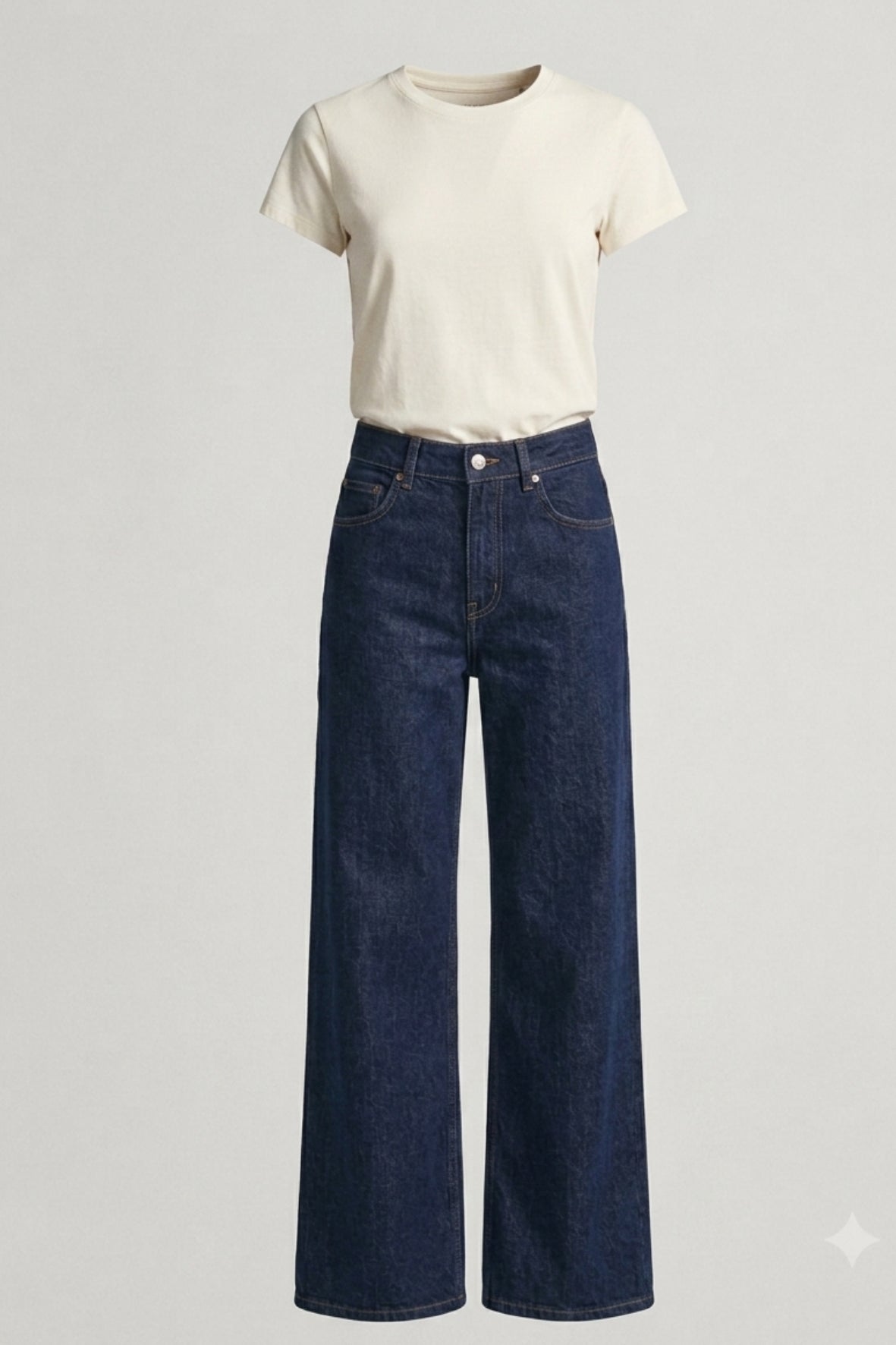 Pantalone jeans palazzo wide leg GH6395 BLU MARICLA 