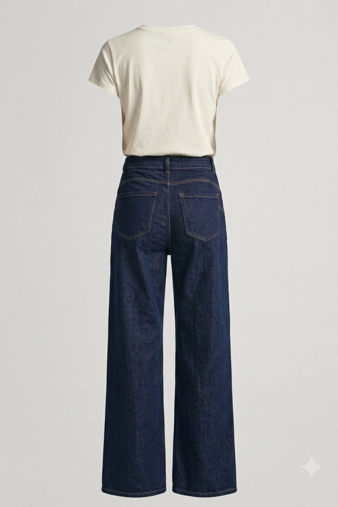 Pantalone jeans palazzo wide leg GH6395 BLU MARICLA 