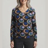 Maglia casacca fantasia geometrica GR2620 ROYAL MARICLA 