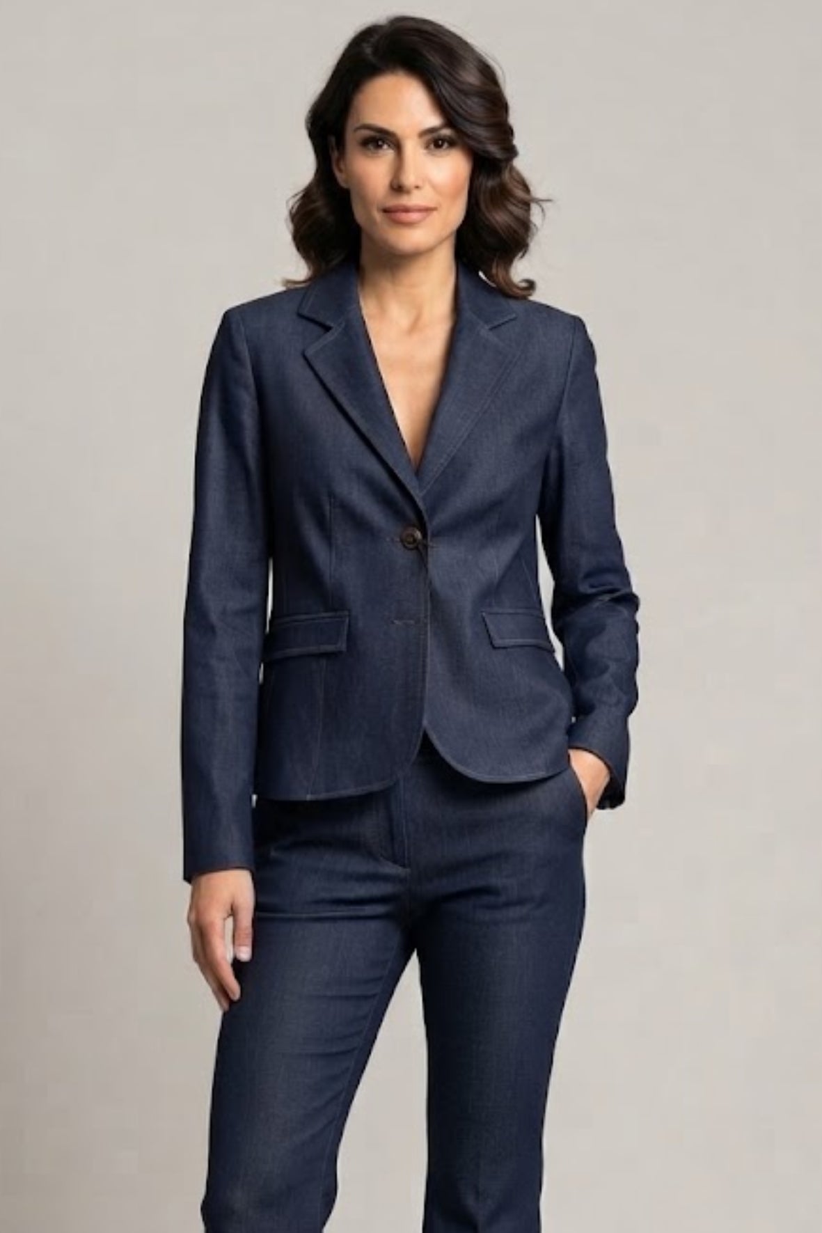 giacca chambray LES2228 DENIM MARICLA 