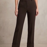 Pantalone Elegante con Risvolto e Tasche a Filo LIB25524 MORO MARICLA 