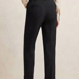 Pantalone Elegante con Risvolto e Tasche a Filo LIB25524 NERO MARICLA 