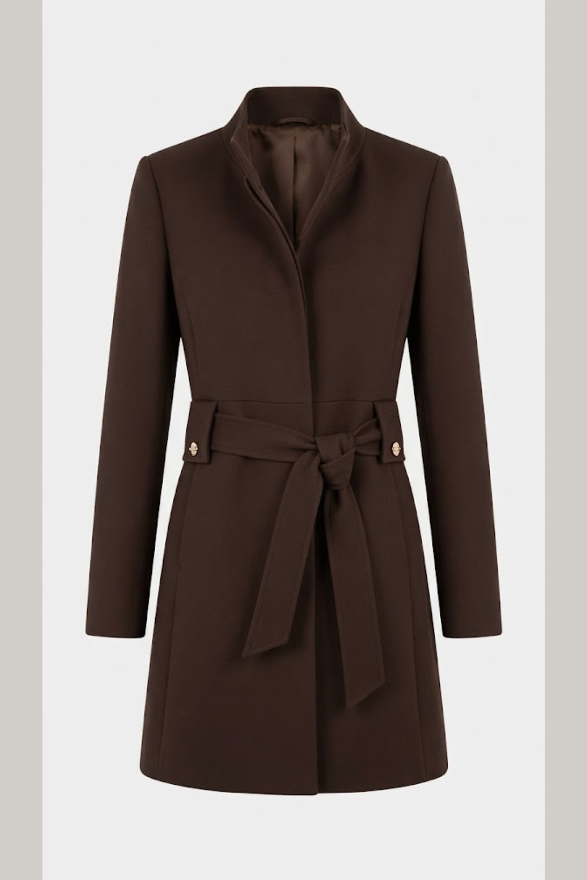 cappotto triplo crepe con cintura LIB25678 MORO MARICLA 