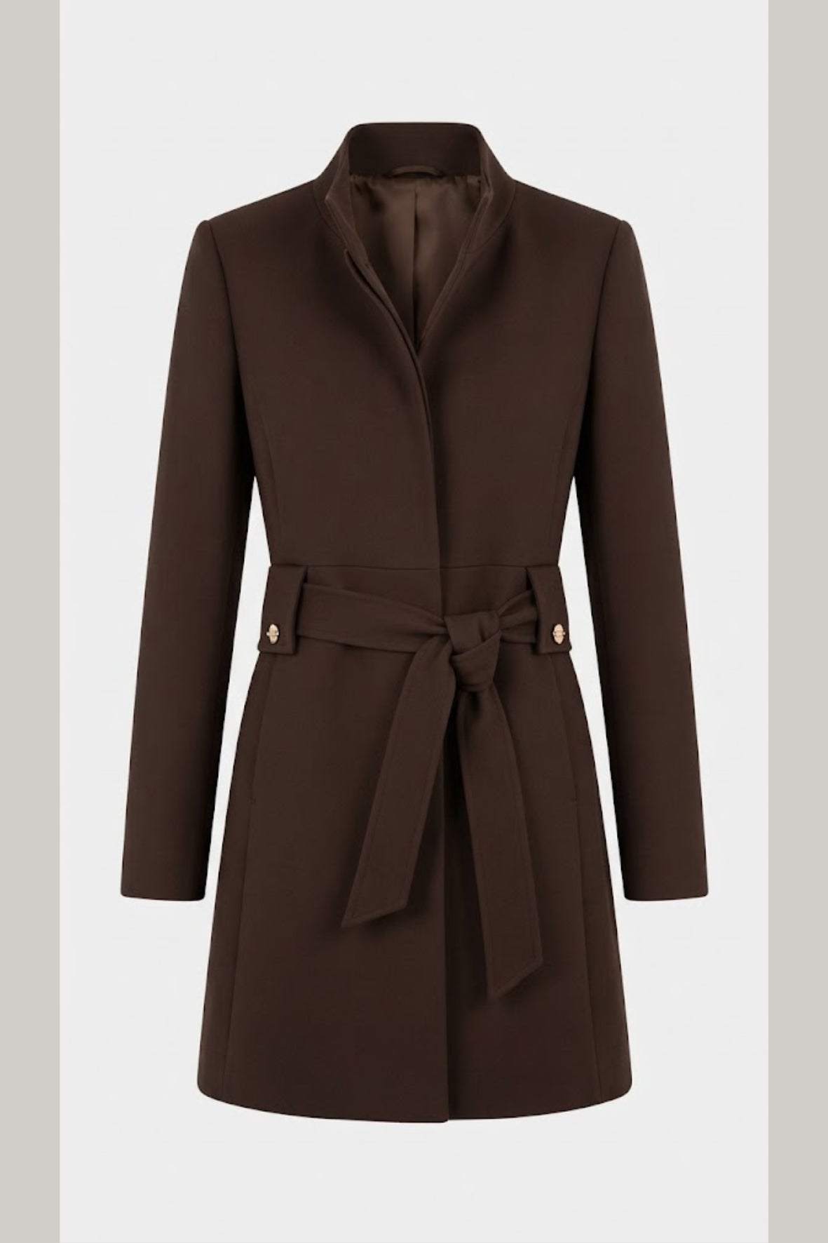 cappotto triplo crepe con cintura LIB25678 MORO MARICLA 