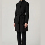 cappotto triplo crepe con cintura LIB25678 NERO MARICLA 