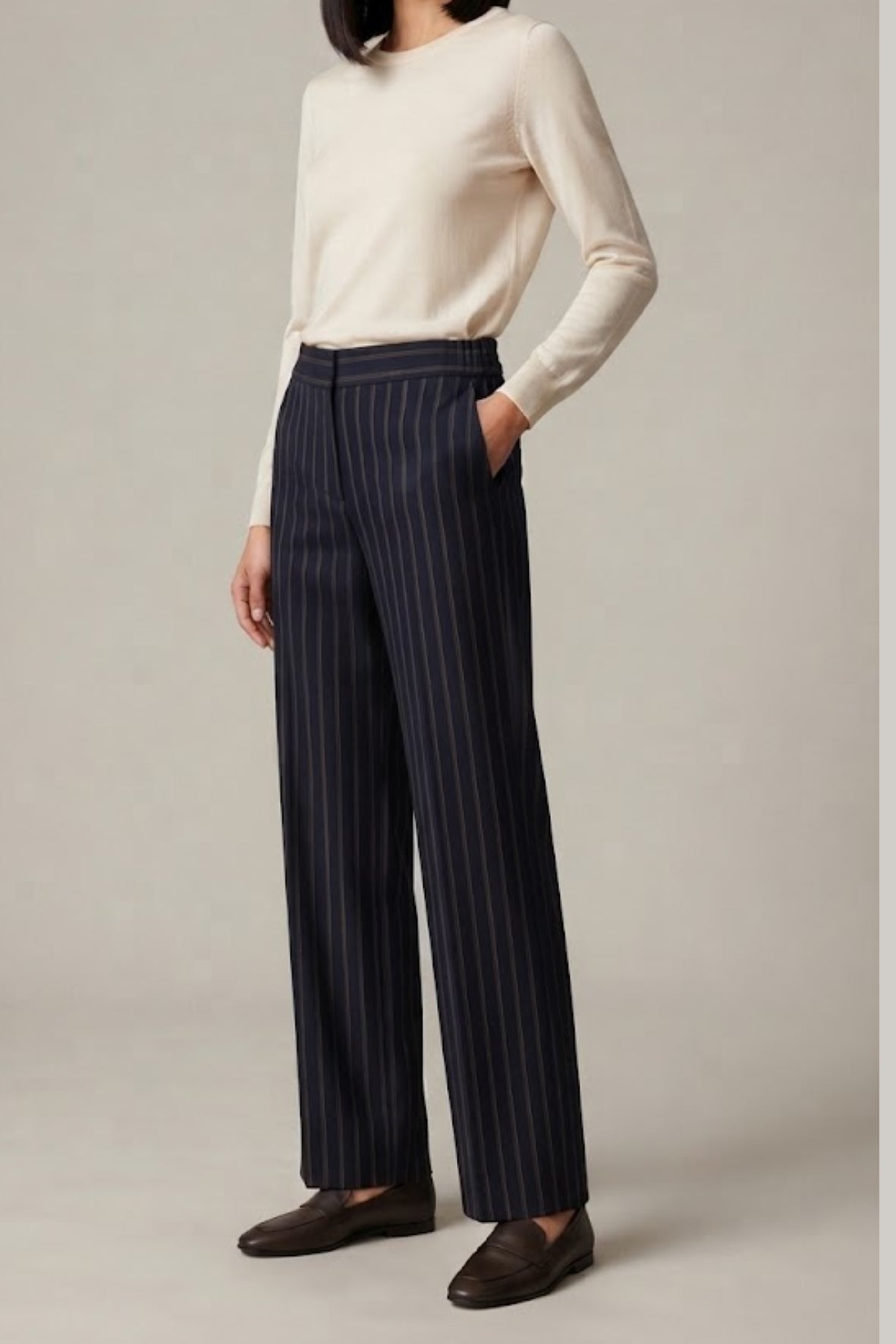 pantalone gessato MARGOT BLU MARICLA 