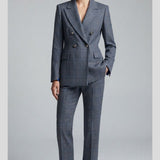 tailleur doppio petto galles MIRTILLO BLU MARICLA 