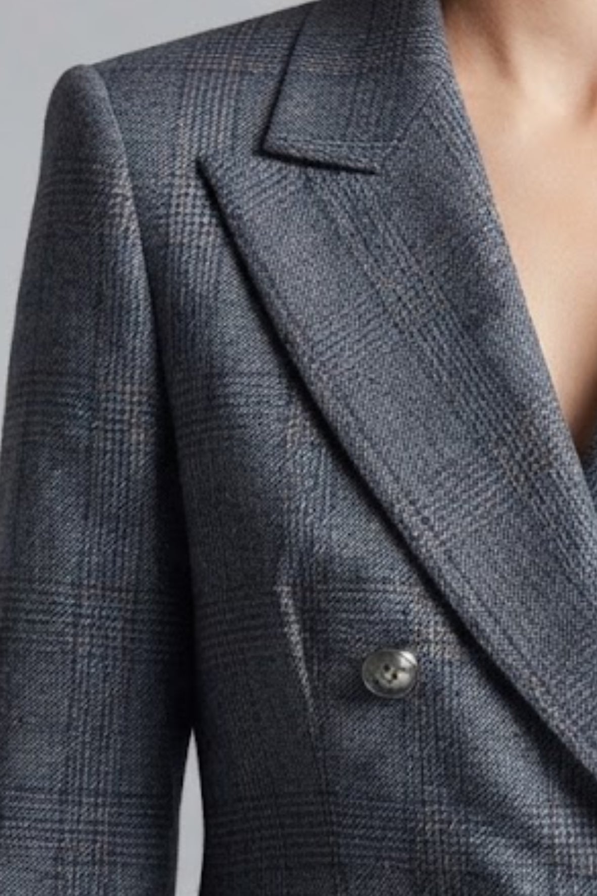 tailleur doppio petto galles MIRTILLO BLU MARICLA 
