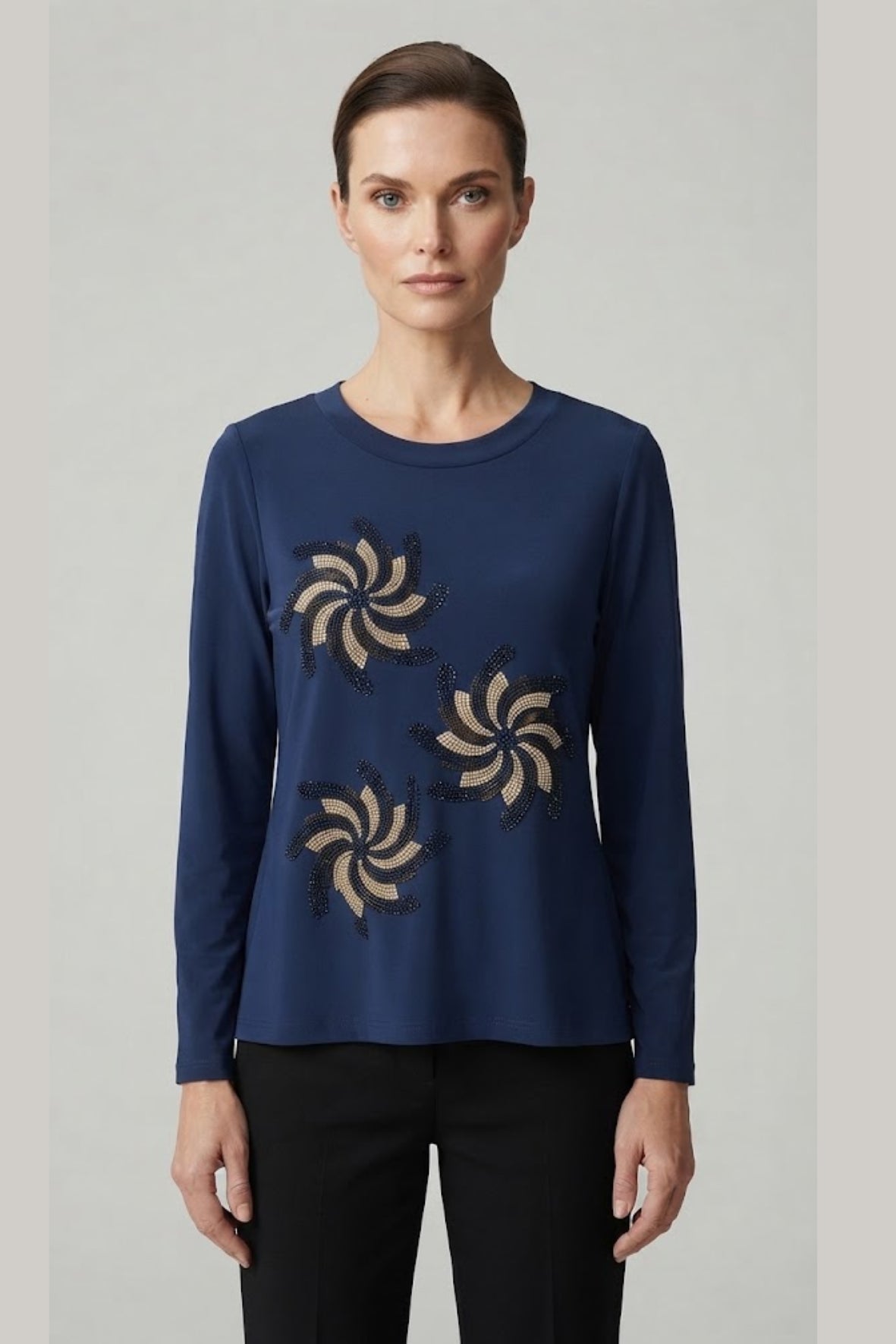 maglia girasole PER26671 BLU MARICLA 