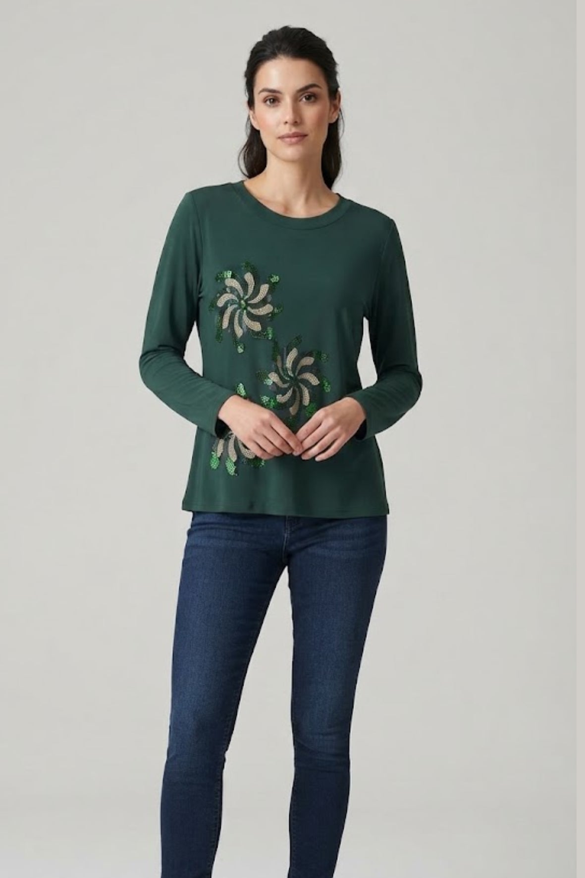 maglia girasole PER26671 VERDE MARICLA 