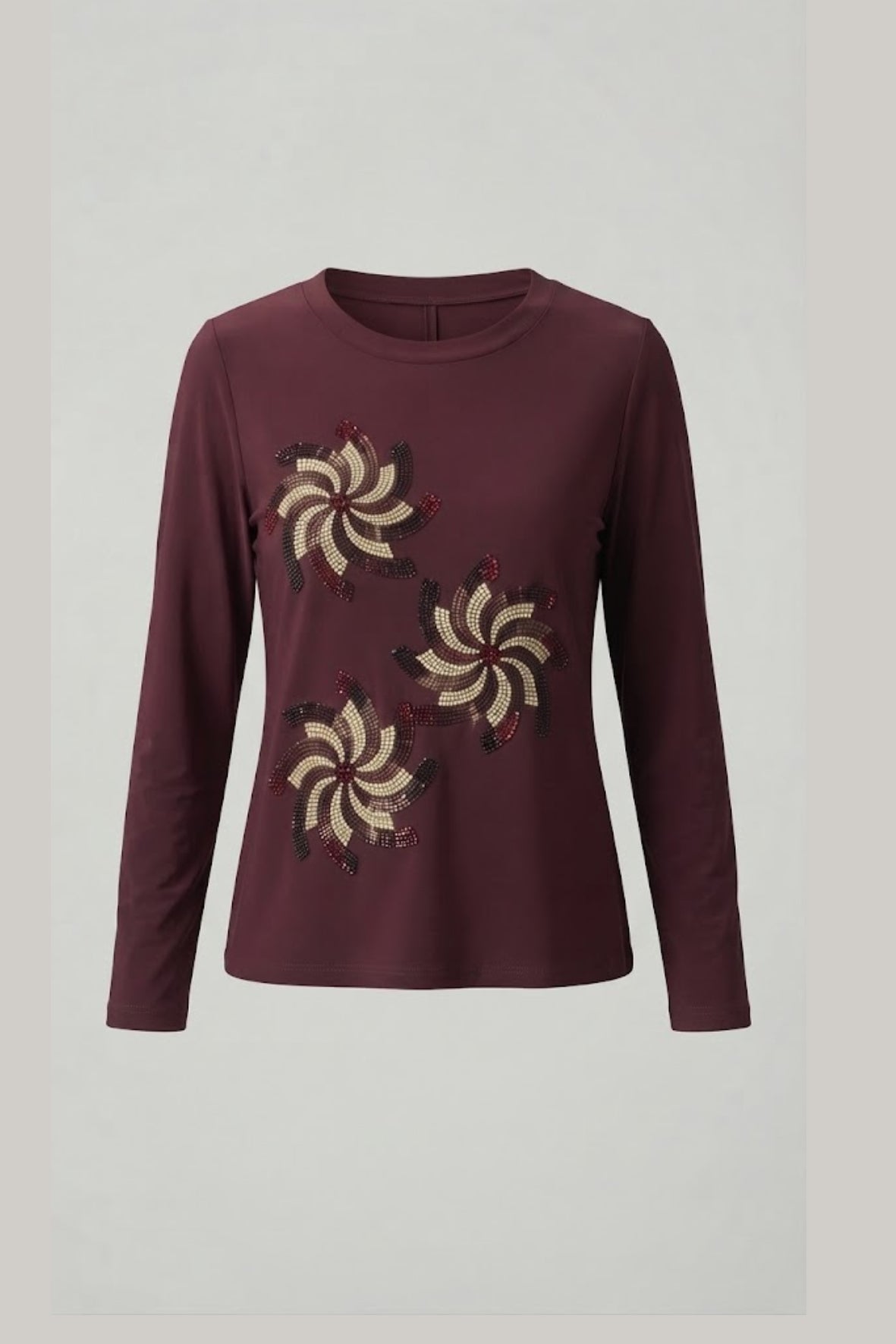 maglia girasole PER26671 VINO MARICLA 