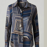 camicia fantasia PER26699 BLU MARICLA 