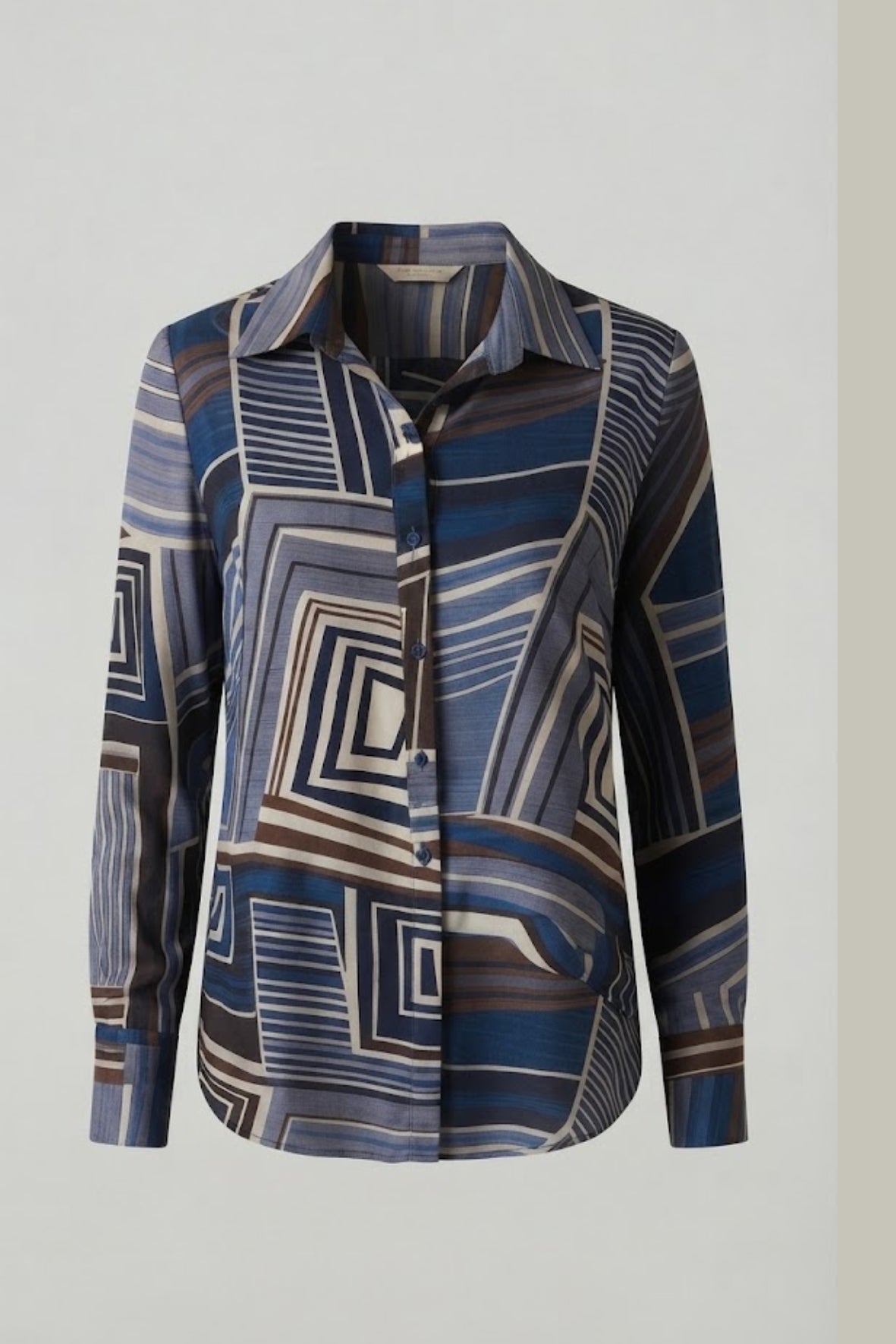 camicia fantasia PER26699 BLU MARICLA 