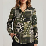 camicia fantasia PER26699 VERDE MARICLA 