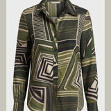 camicia fantasia PER26699 VERDE MARICLA 