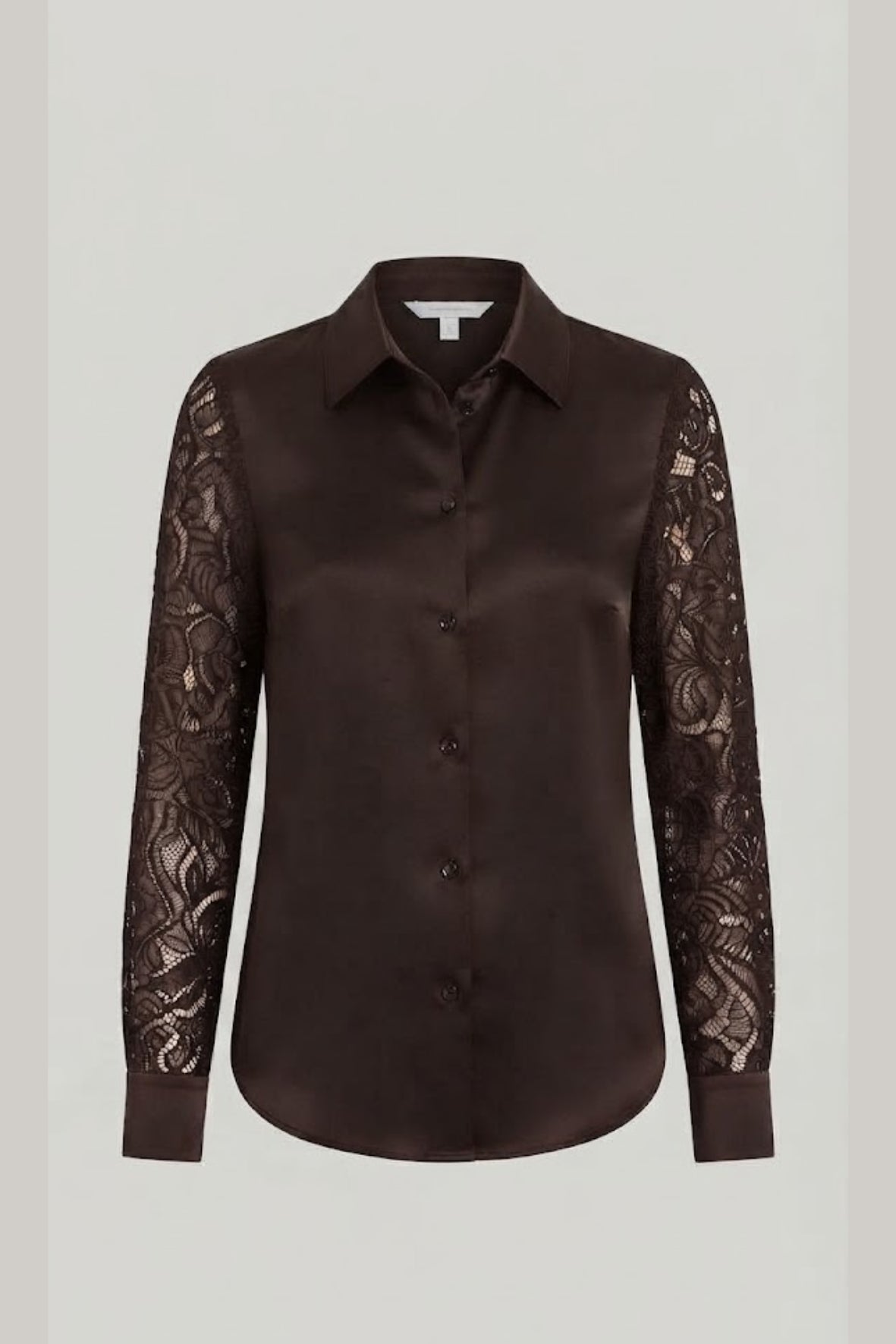 camicia con manico pizzo floccato PER26804 MORO MARICLA 