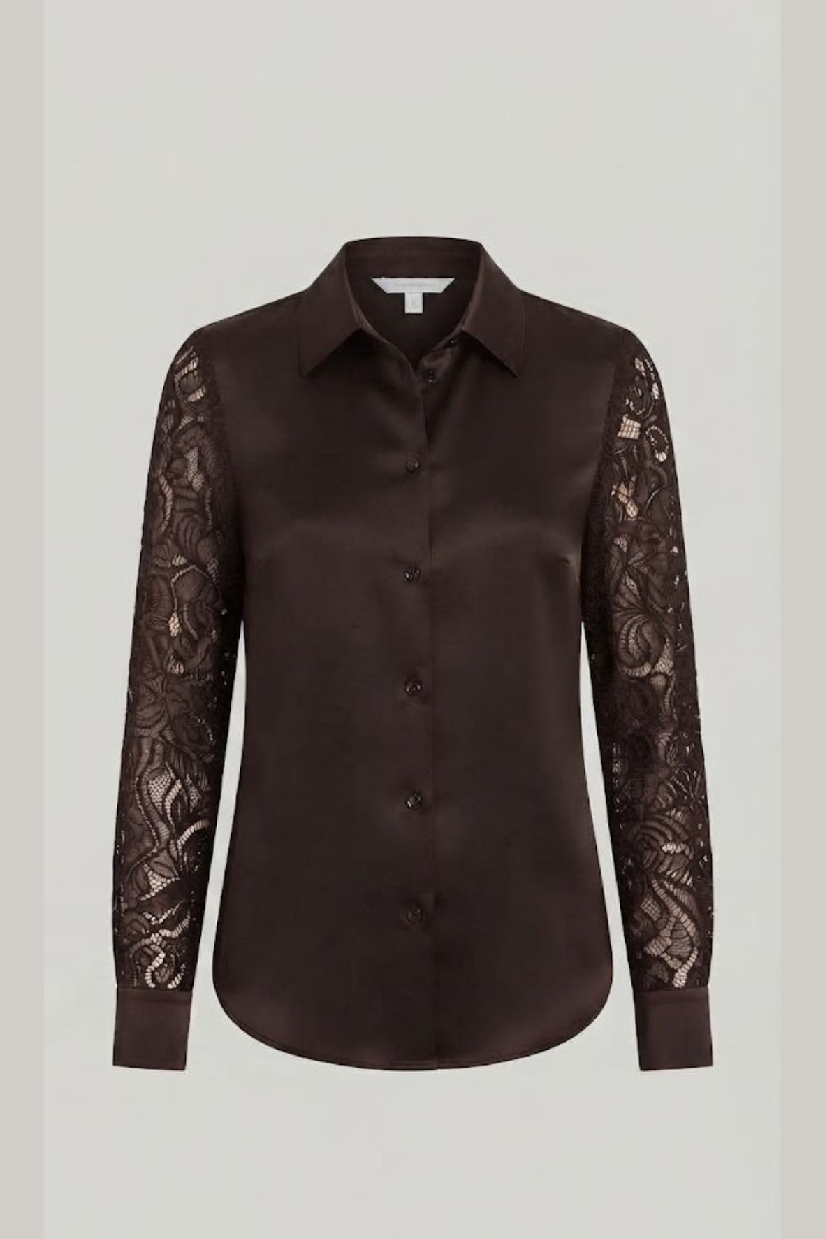 camicia con manico pizzo floccato PER26804 MORO MARICLA 