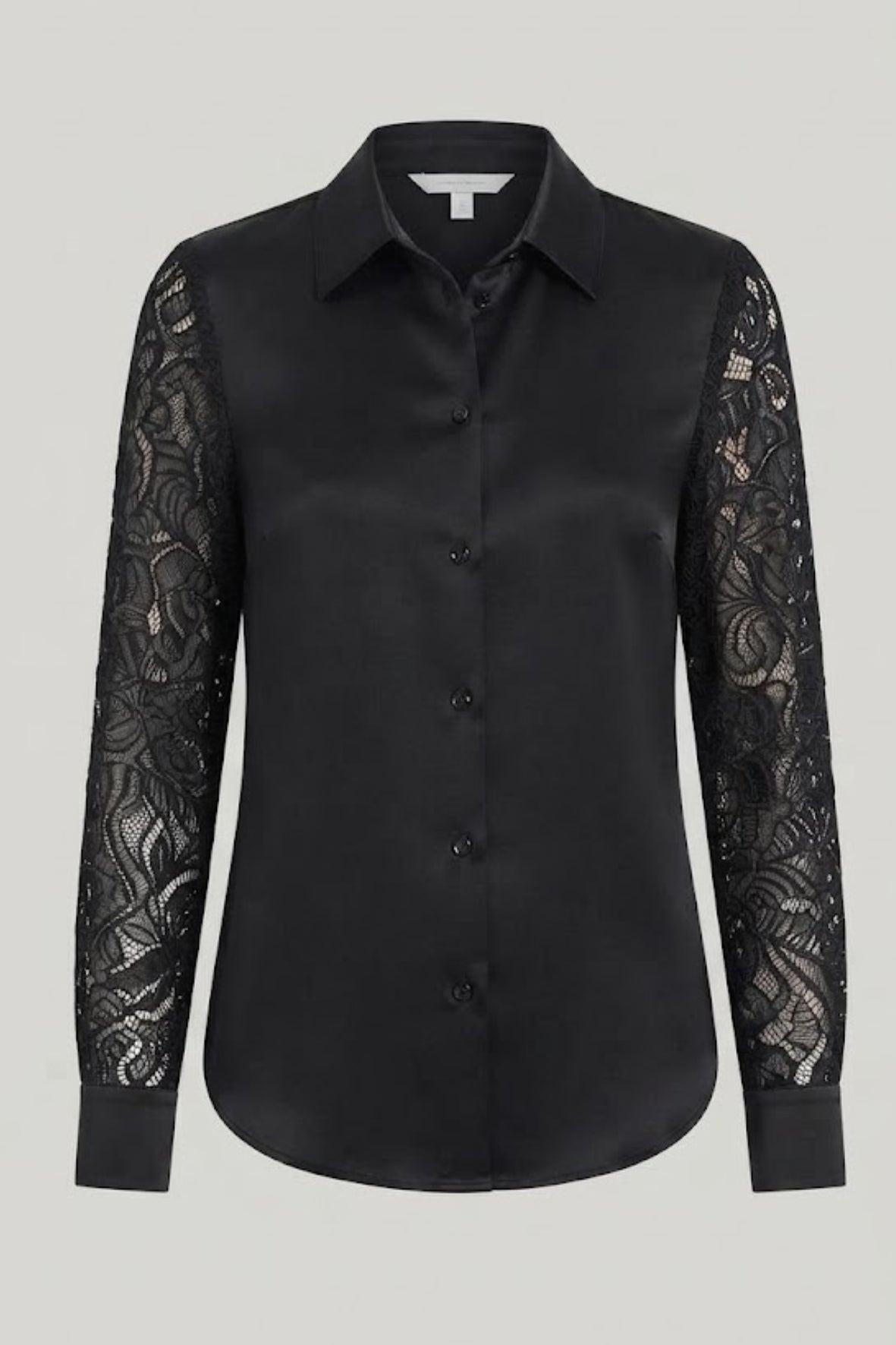 camicia con manico pizzo floccato PER26804 NERO MARICLA 