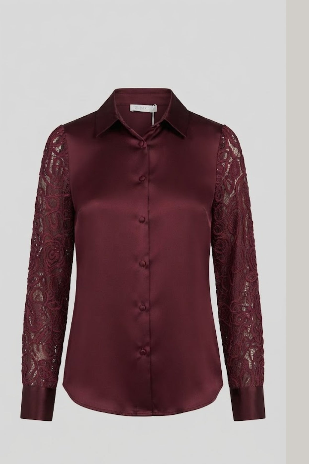 camicia con manico pizzo floccato PER26804 VINO MARICLA 