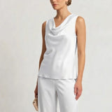 Top canotta con scollo sceso ROMI2174A27 BIANCO MARICLA 