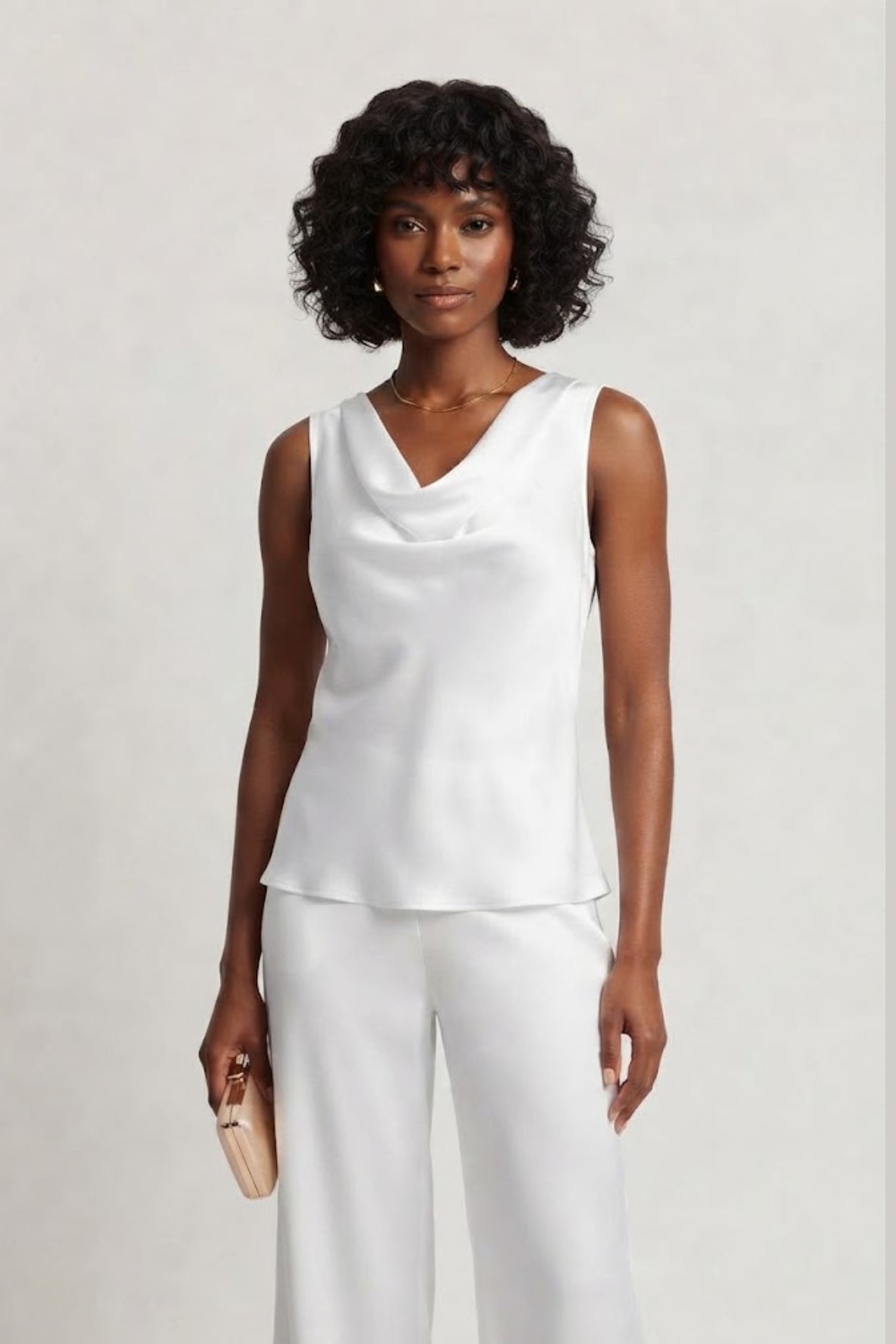 Top canotta con scollo sceso ROMI2174A27 BIANCO MARICLA 